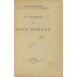 La funzione della dote romana