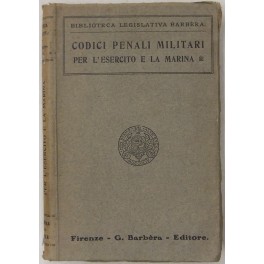 Codici penali militari per l'esercito e la marina