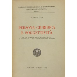 Persona giuridica e soggettività