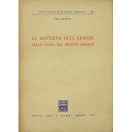 La dottrina dell'errore nella storia del diritto romano
