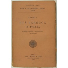 Storia della età barocca in Italia. Pensiero