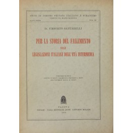 Per la storia del fallimento nelle legislazioni italiane dell'età intermedia