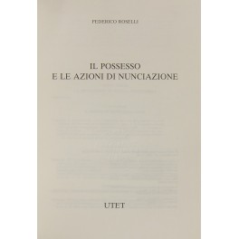 Il possesso e le azioni di nunciazione