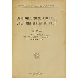 Lavori preparatori del Codice penale e del Codice di procedura penale