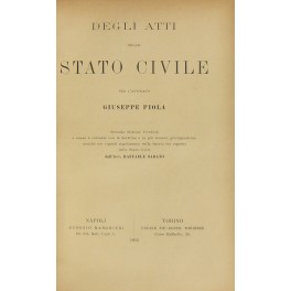 Degli atti dello stato civile