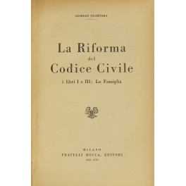 La Riforma del Codice Civile