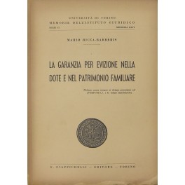 La garanzia per evizione nella dote e nel patrimonio familiare