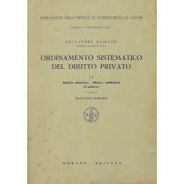 Ordinamento sistematico del diritto privato Ordinamento sistematico del diritto privato