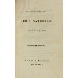 De ortu et progressu juris naturalis commentarius 