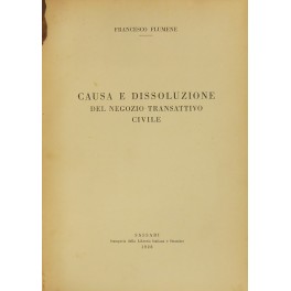 Causa e dissoluzione del negozio transattivo civile