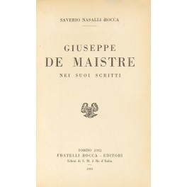 Giuseppe De Maistre nei suoi scritti