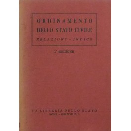 Ordinamento dello stato civile Ordinamento dello stato civile