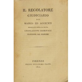 Il regolatore giudiciario dei Maires Il regolatore giudiciario dei Maires