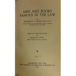 Men and books famous in the law Men and books famous in the law