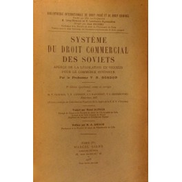 Systeme du Droit Commercial des Soviets Systeme du Droit Commercial des Soviets
