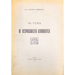 In tema di responsabilità aeronautica. In tema di responsabilità aeronautica.