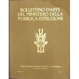 Bollettino d'arte del Ministero della Pubblica Istruzione. Anno Terzo