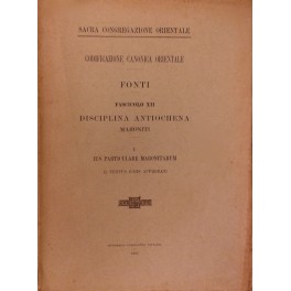 Codificazione canonica orientale. Fonti Codificazione canonica orientale. Fonti