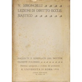 Lezioni di diritto ecclesiastico. 