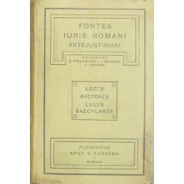 Fontes iuris romani antejustiniani Fontes iuris romani antejustiniani
