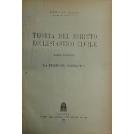 Teoria del diritto ecclesiastico civile. 