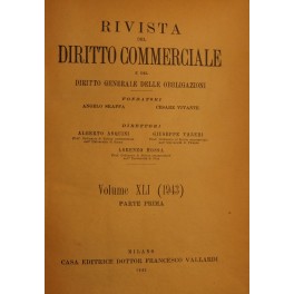 Rivista del Diritto Commerciale e del diritto generale delle obbligazioni. Rivista del Diritto Commerciale e del diritto generale delle obbligazioni.