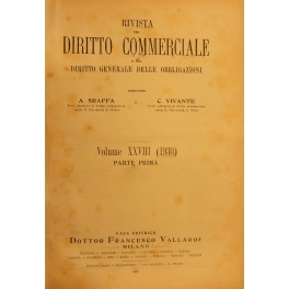 Rivista del Diritto Commerciale e del diritto generale delle obbligazioni. 
