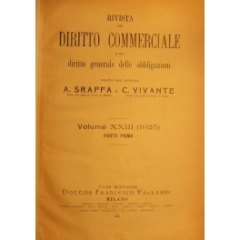 Rivista del Diritto Commerciale e del diritto generale delle obbligazioni Rivista del Diritto Commerciale e del diritto generale delle obbligazioni