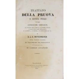 Trattato della pruova in materia penale Trattato della pruova in materia penale