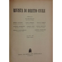 Rivista di diritto civile Rivista di diritto civile
