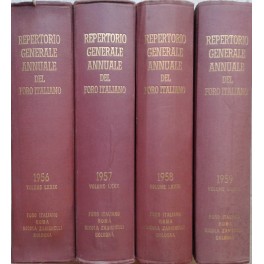 Repertorio Generale Annuale del Foro Italiano. Annate 1956-1959 Repertorio Generale Annuale del Foro Italiano. Annate 1956-1959