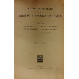 Rivista trimestrale di diritto e procedura civile Rivista trimestrale di diritto e procedura civile