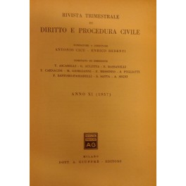 Rivista trimestrale di diritto e procedura civile Rivista trimestrale di diritto e procedura civile
