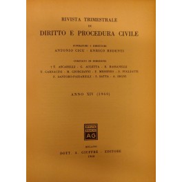 Rivista trimestrale di diritto e procedura civile. Rivista trimestrale di diritto e procedura civile.