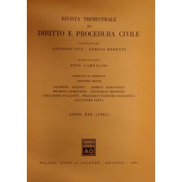 Rivista trimestrale di diritto e procedura civile Rivista trimestrale di diritto e procedura civile