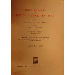 Rivista trimestrale di diritto e procedura civile Rivista trimestrale di diritto e procedura civile
