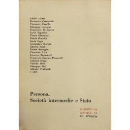 Persona società intermedie e Stato Persona società intermedie e Stato