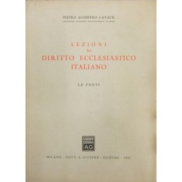 Lezioni di diritto ecclesiastico italiano. Le fonti