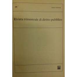 Rivista trimestrale di diritto pubblico Rivista trimestrale di diritto pubblico