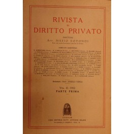 Rivista di diritto privato. Diretta da Mario Rotondi Rivista di diritto privato. Diretta da Mario Rotondi