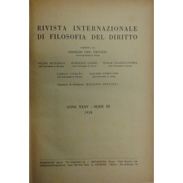 Rivista Internazionale di Filosofia del Diritto. Diretta da G. Del Vecchio