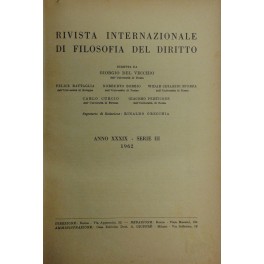 Rivista Internazionale di Filosofia del Diritto. Diretta da G. Del Vecchio