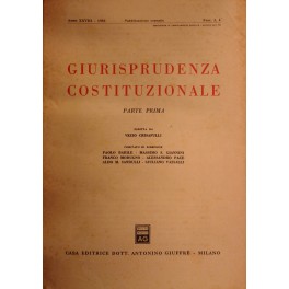 Giurisprudenza Costituzionale. 