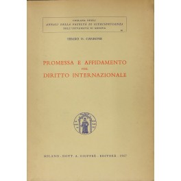 Promessa e affidamento nel diritto internazionale