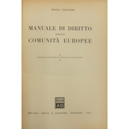 Manuale di diritto delle comunità europee