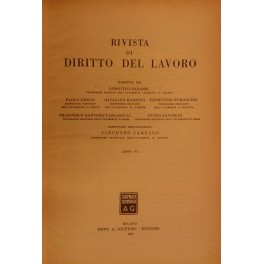 Rivista di diritto del lavoro Rivista di diritto del lavoro