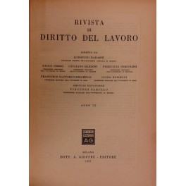 Rivista di diritto del lavoro Rivista di diritto del lavoro