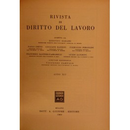 Rivista di diritto del lavoro Rivista di diritto del lavoro