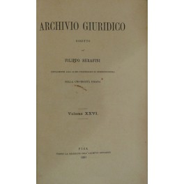 Archivio Giuridico. Archivio Giuridico.