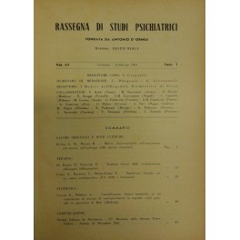 Rassegna di studi psichiatrici. Diretta da Antonio D'Ormea